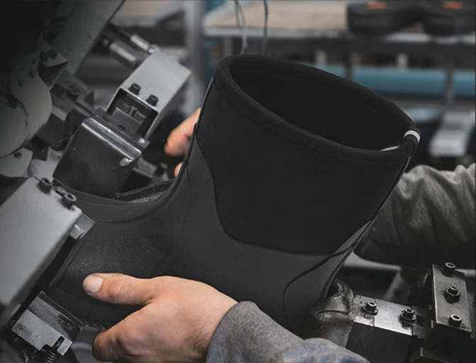 Rubber boot production